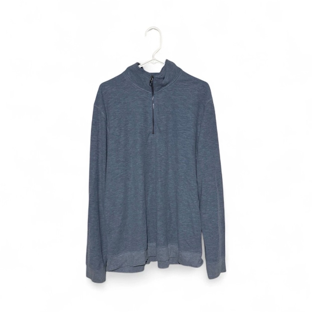 Sonoma Men's XXL Blue Quarter-Zip Fleece Sweater L/S - Picture 1 of 2